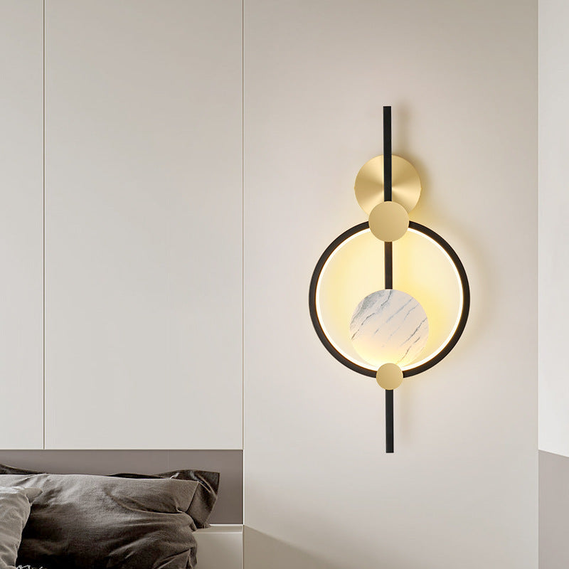 Round Stitching Circle Aluminum Wall Lamp