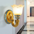 Morning Glory Iron Resin Wall Lamp