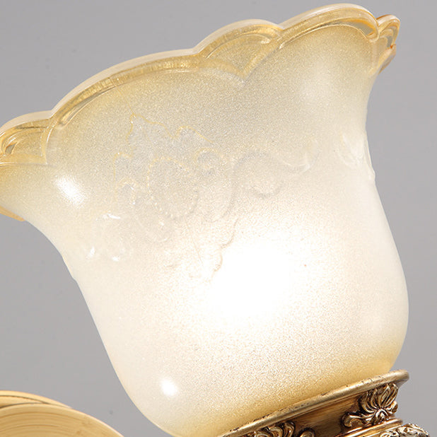 Morning Glory Iron Resin Wall Lamp