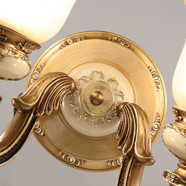 Morning Glory Iron Resin Wall Lamp