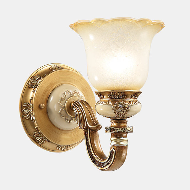 Morning Glory Iron Resin Wall Lamp