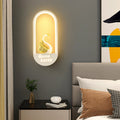 Oval PVC Lampshade Iron Wall Lamp