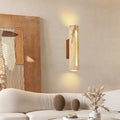 Cylinder Yellow Travertine Solid Wall Lamp
