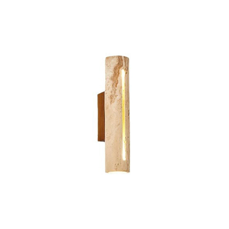Cylinder Yellow Travertine Solid Wall Lamp