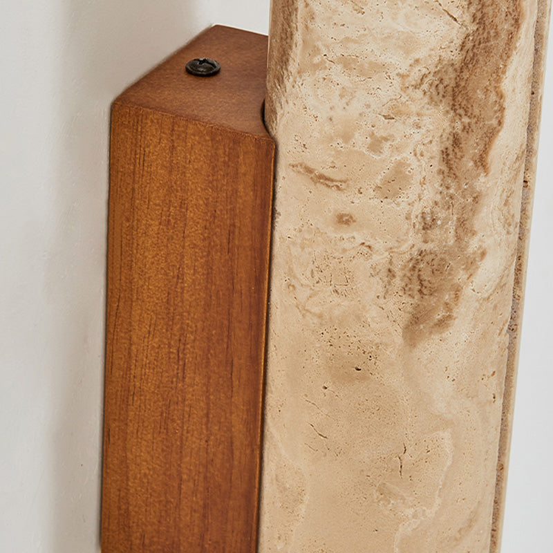 Cylinder Yellow Travertine Solid Wall Lamp