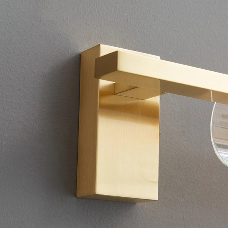 Cylinder Copper Glass Bedroom Wall Lamp