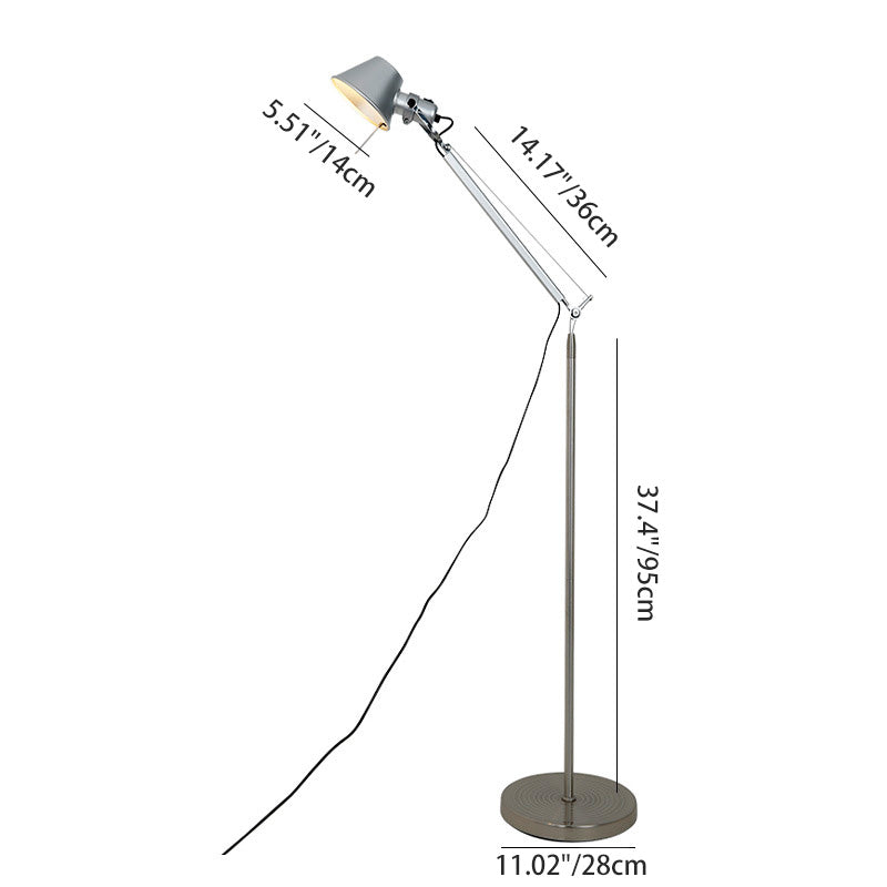 Contemporary Industrial Aluminum Living Floor Lamp