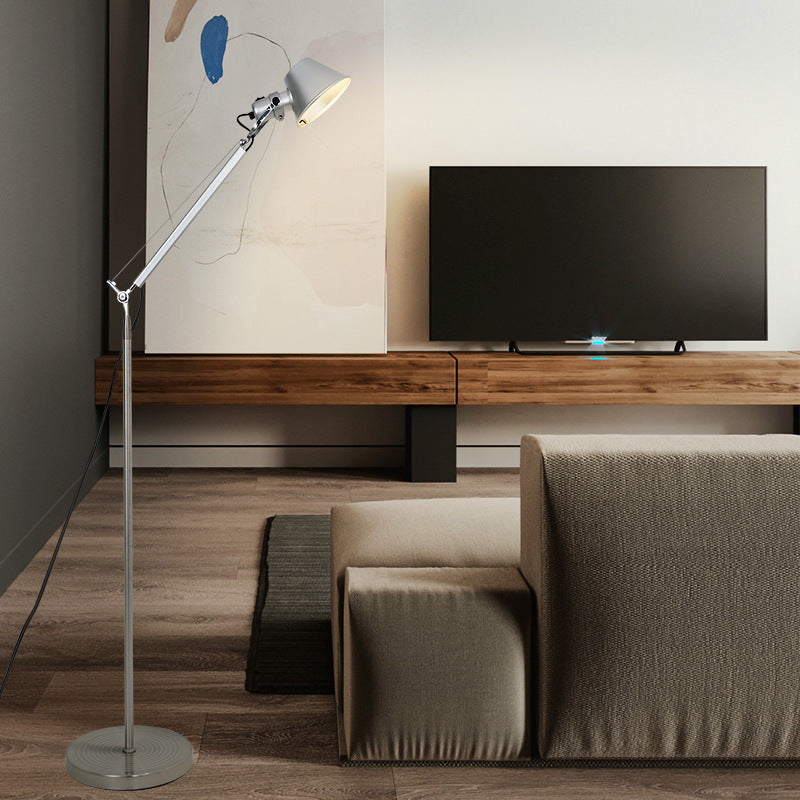 Contemporary Industrial Aluminum Living Floor Lamp