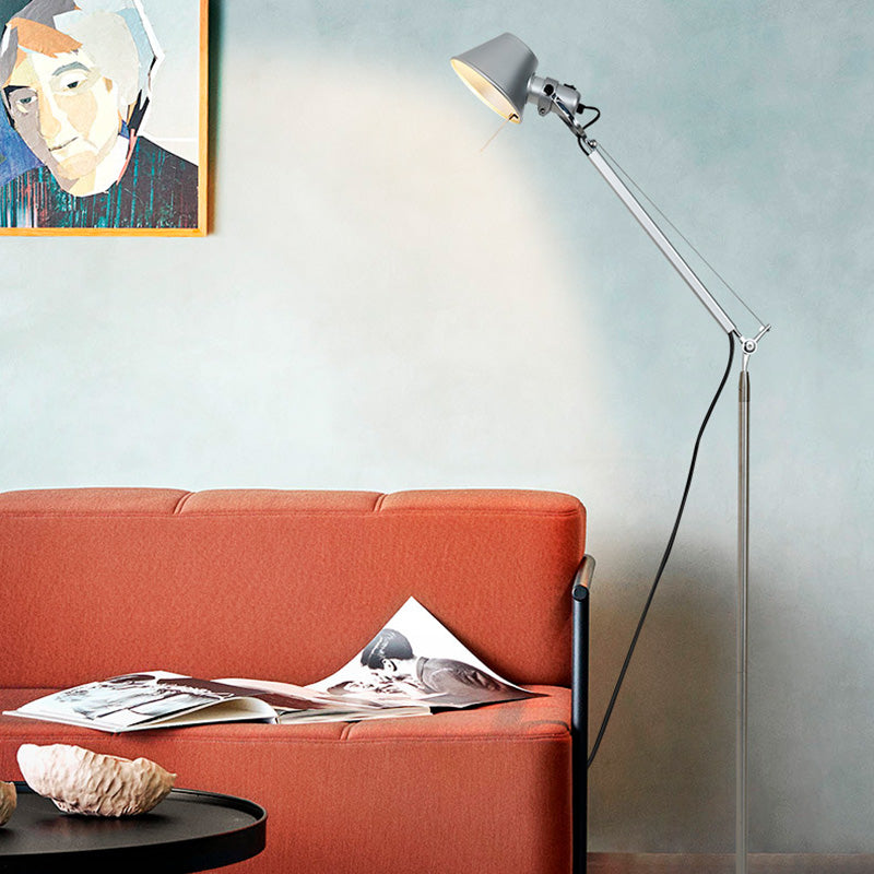 Contemporary Industrial Aluminum Living Floor Lamp