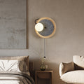 Round Wrought Iron Yellow Wall Lamp