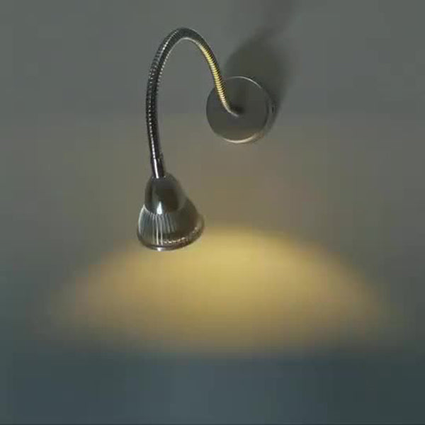 Aluminum Gooseneck Cone Bedside Wall Lamp