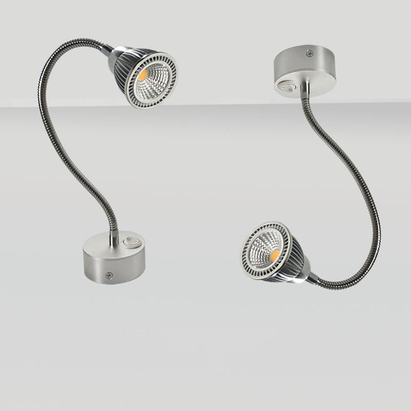 Aluminum Gooseneck Cone Bedside Wall Lamp