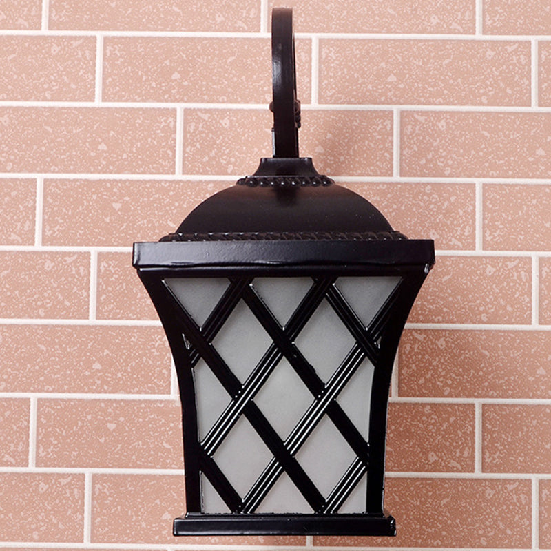 Aluminum Glass Lantern-Style Patio Outdoor Light