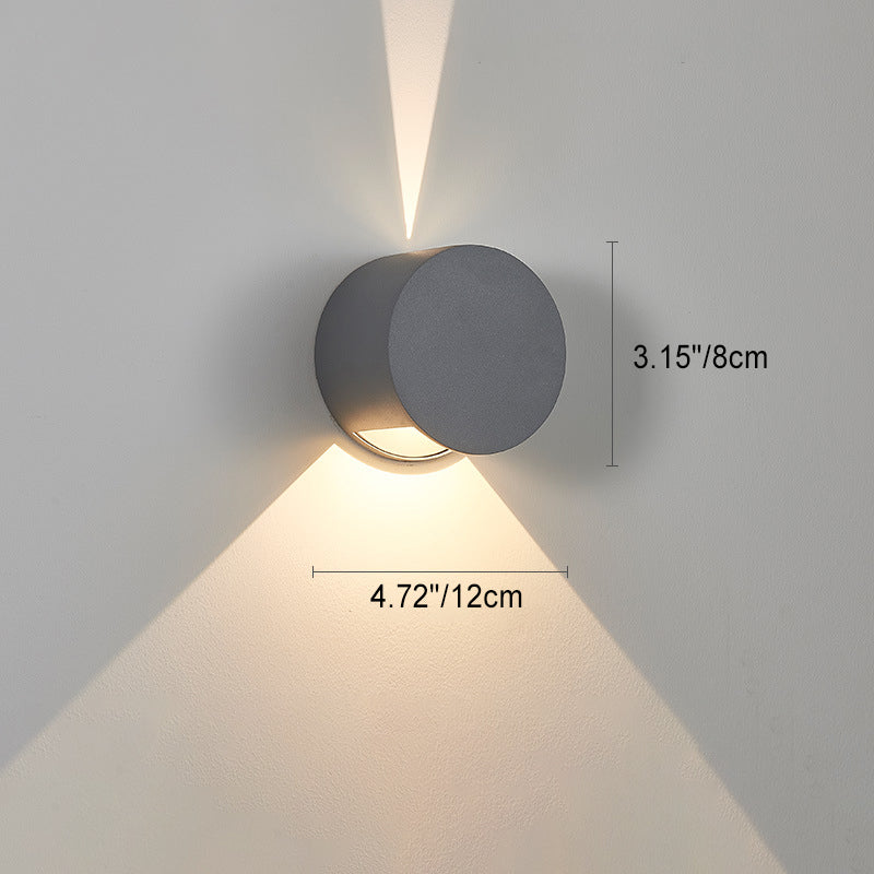 Aluminum Round Triangular Beam Wall Lamp
