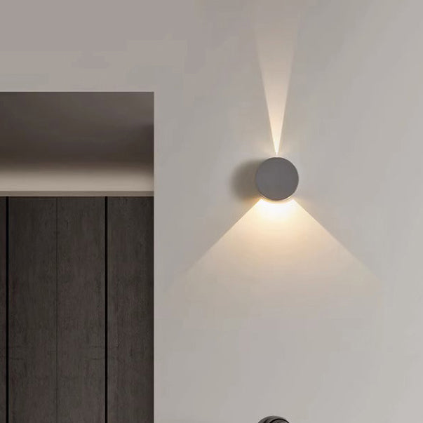 Aluminum Round Triangular Beam Wall Lamp