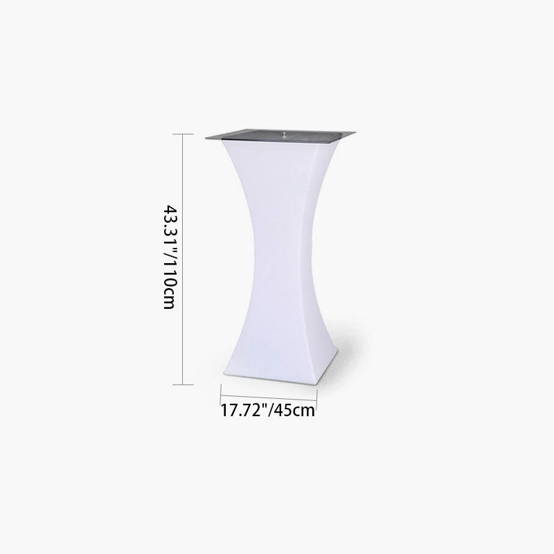 Round Tempered Glass PE Floor Lamp