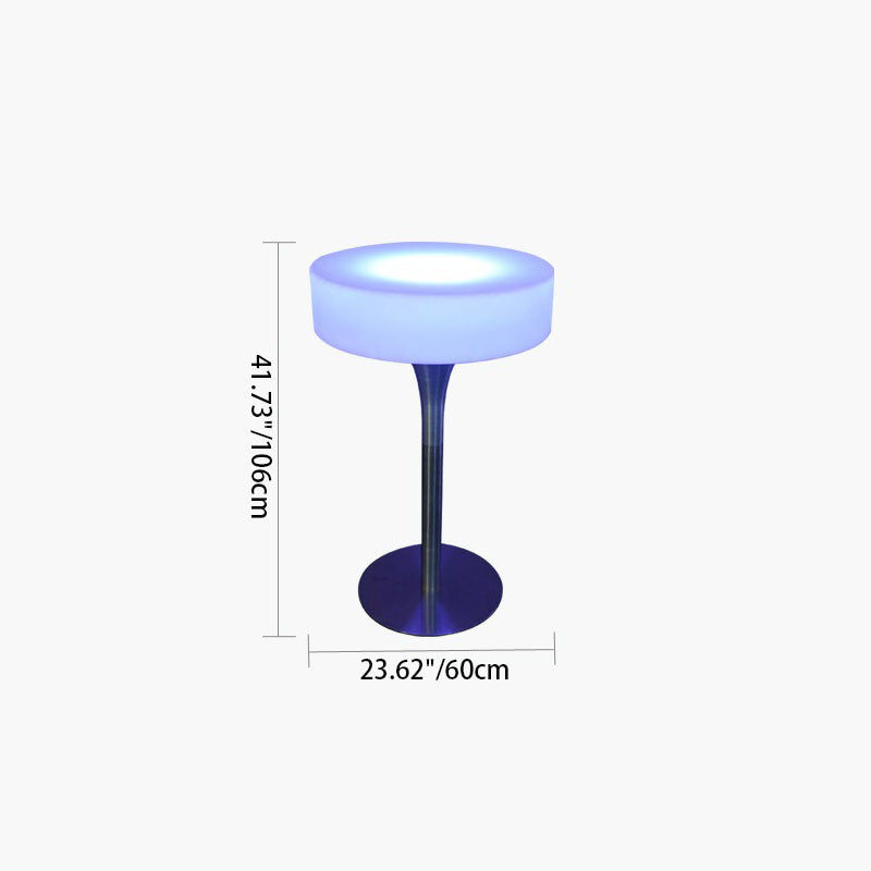 Round Tempered Glass PE Floor Lamp