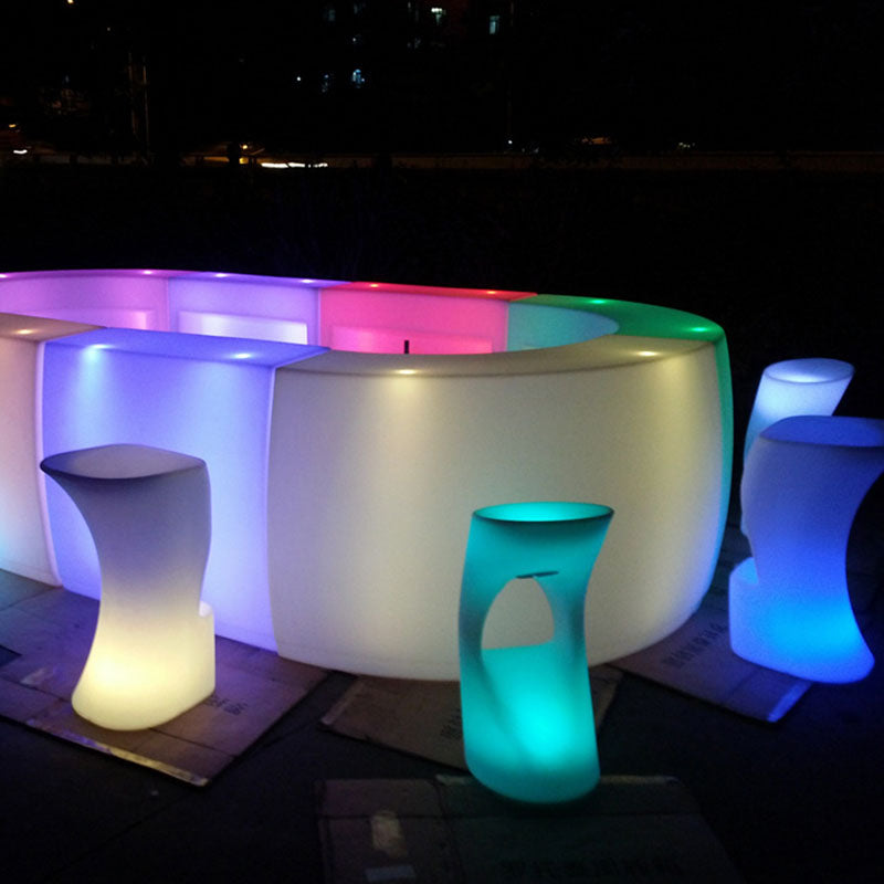 Round Tempered Glass PE Floor Lamp