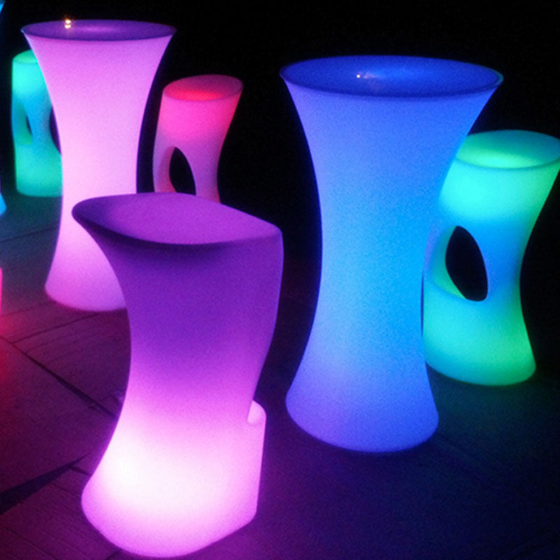 Round Tempered Glass PE Floor Lamp