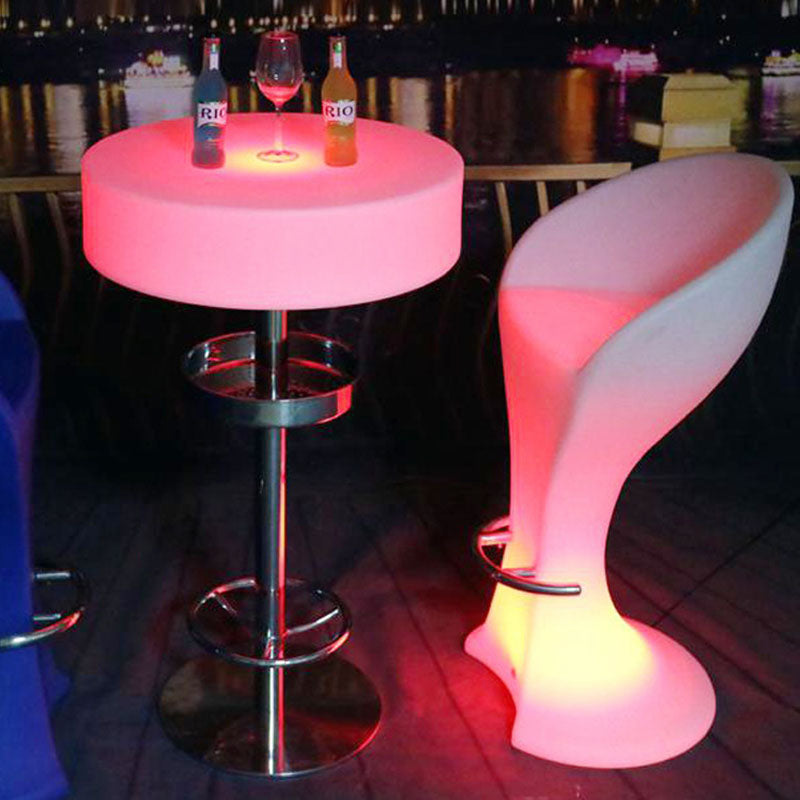 Round Tempered Glass PE Floor Lamp