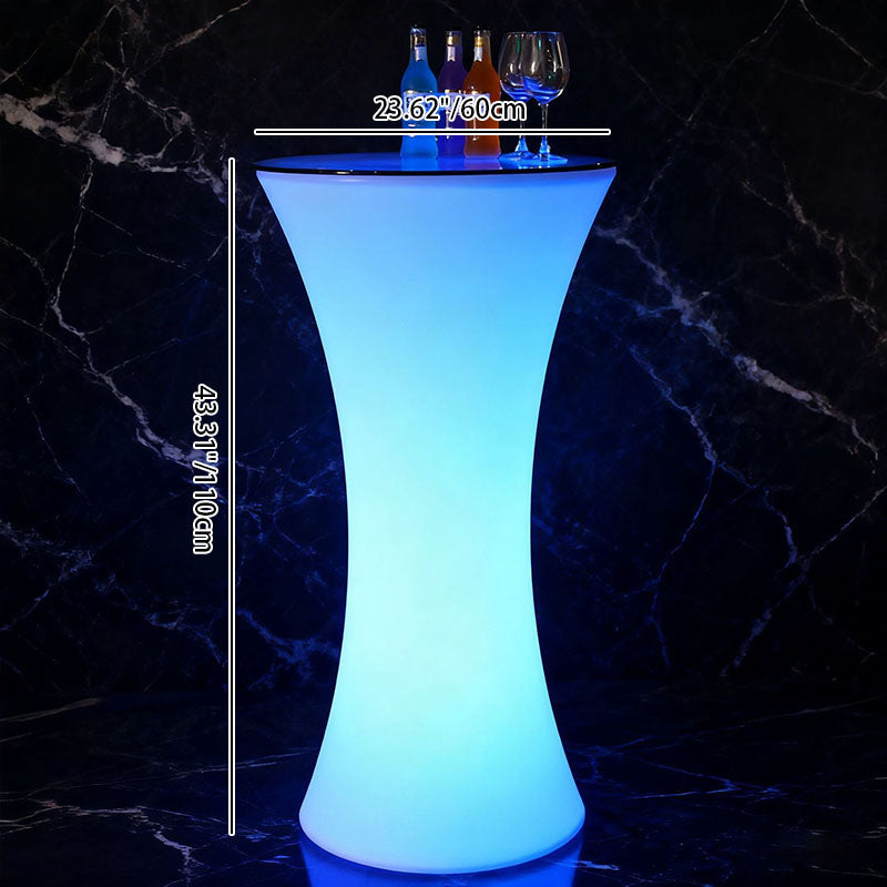 Round Tempered Glass PE Floor Lamp