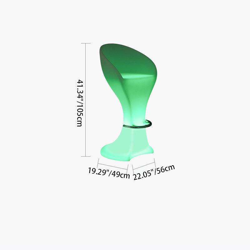 Round Tempered Glass PE Floor Lamp
