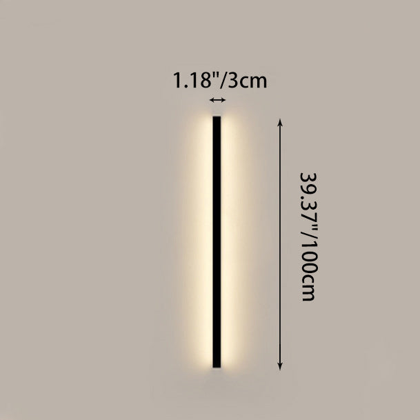 Rectangular Aluminum PVC Bedroom Wall Lamp