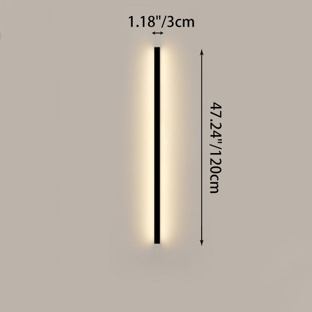 Rectangular Aluminum PVC Bedroom Wall Lamp