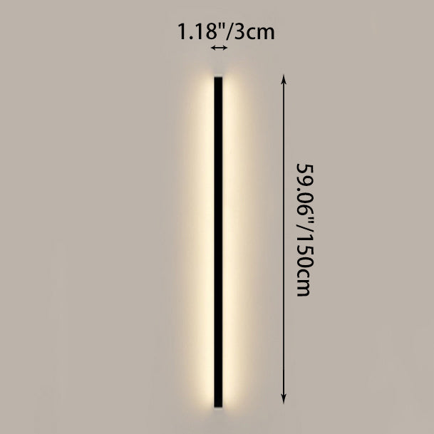 Rectangular Aluminum PVC Bedroom Wall Lamp