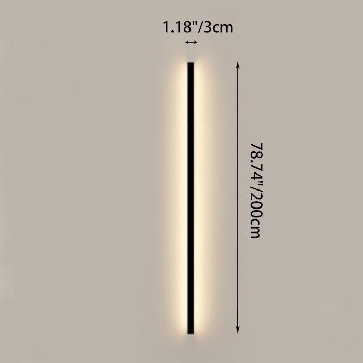 Rectangular Aluminum PVC Bedroom Wall Lamp