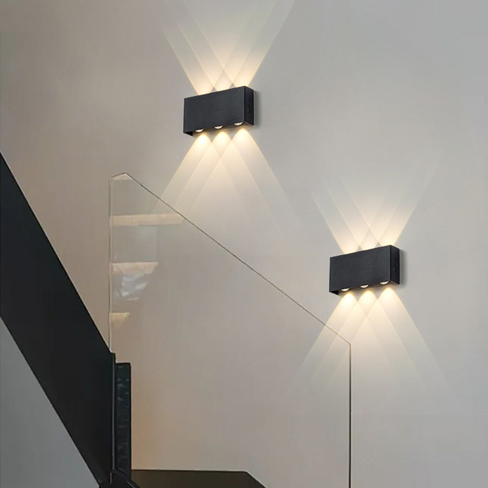 Rectangle Aluminum Iron Bedroom Wall Lamp