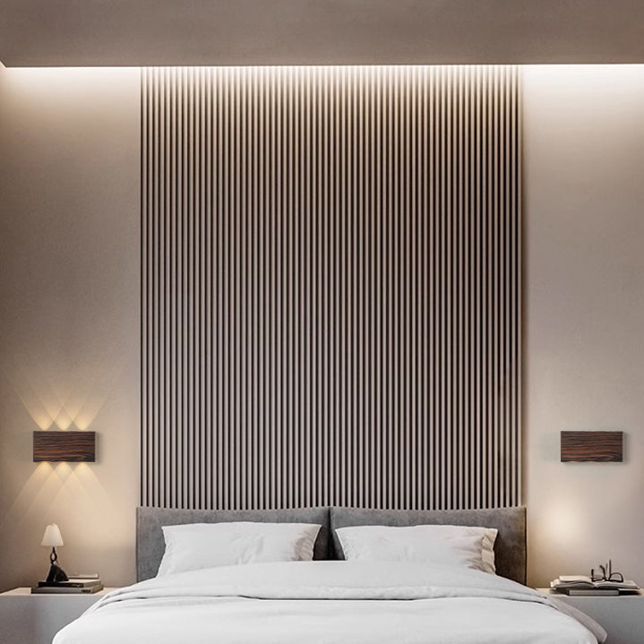 Rectangle Aluminum Iron Bedroom Wall Lamp