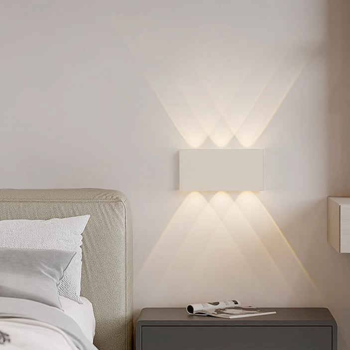 Rectangle Aluminum Iron Bedroom Wall Lamp