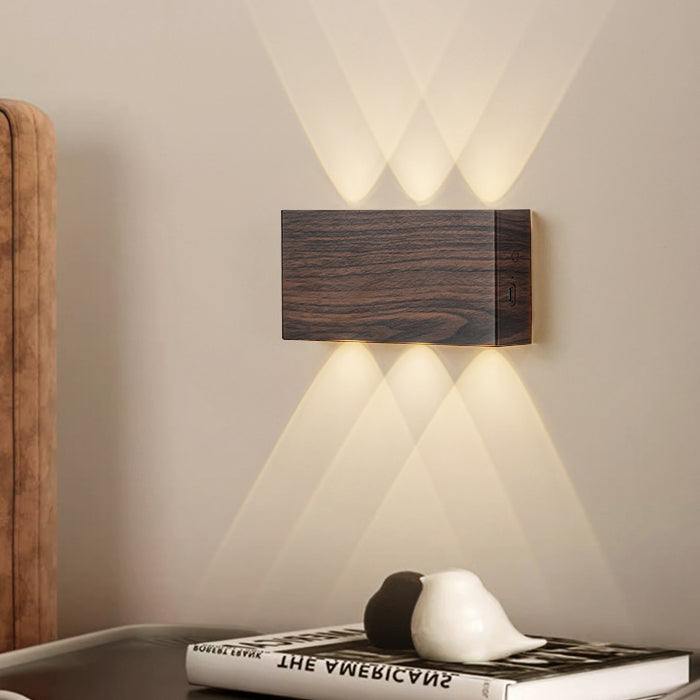 Rectangle Aluminum Iron Bedroom Wall Lamp