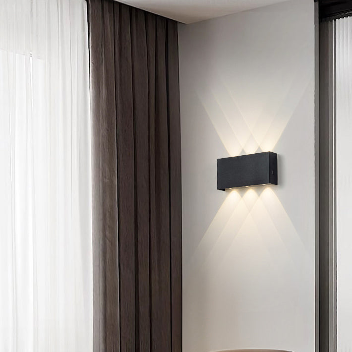 Rectangle Aluminum Iron Bedroom Wall Lamp
