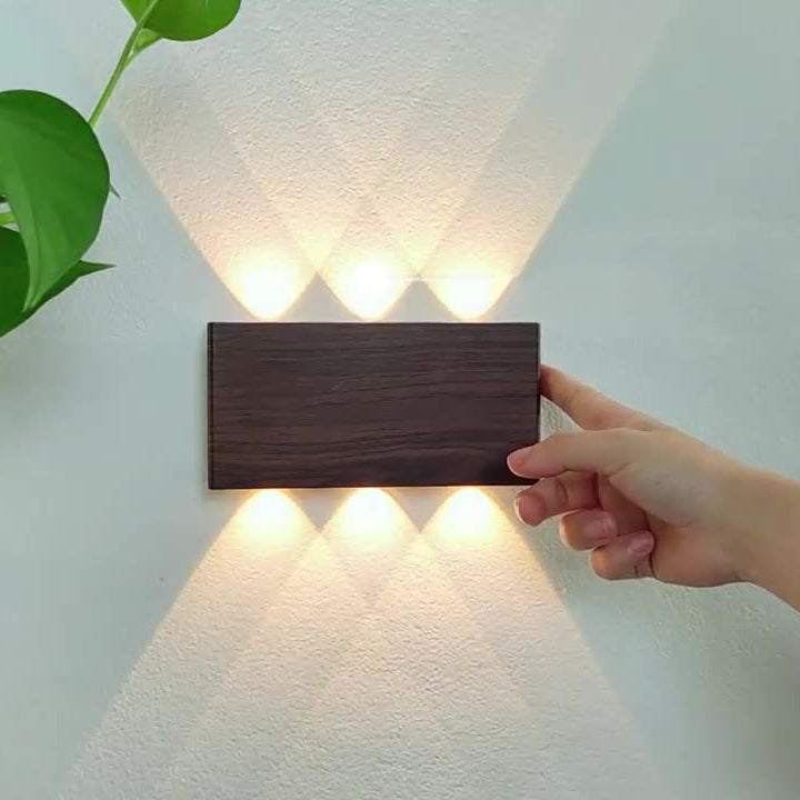 Rectangle Aluminum Iron Bedroom Wall Lamp