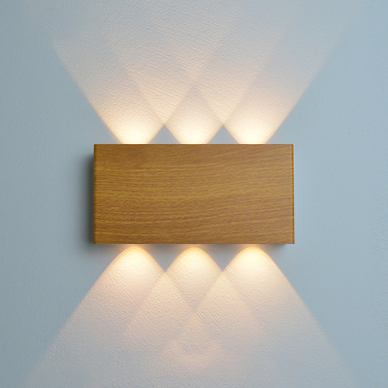 Rectangle Aluminum Iron Bedroom Wall Lamp