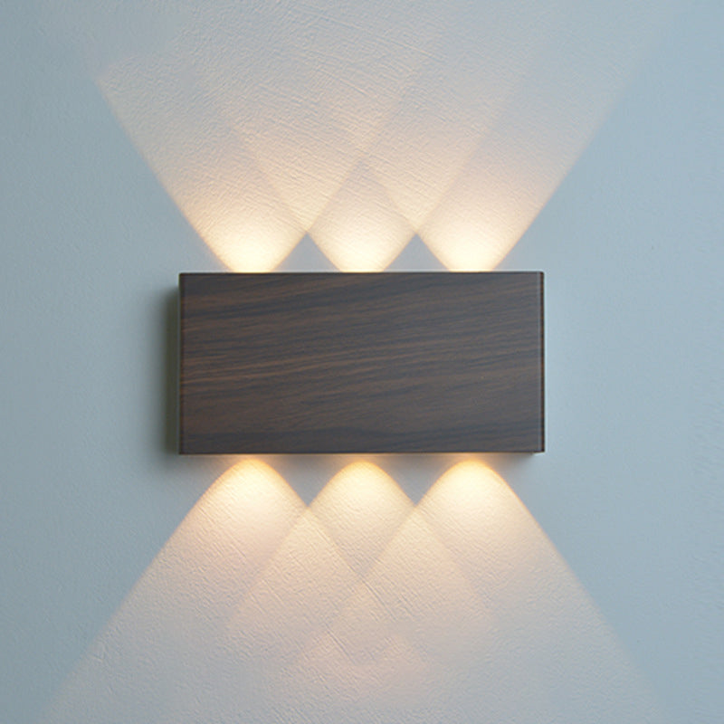Rectangle Aluminum Iron Bedroom Wall Lamp