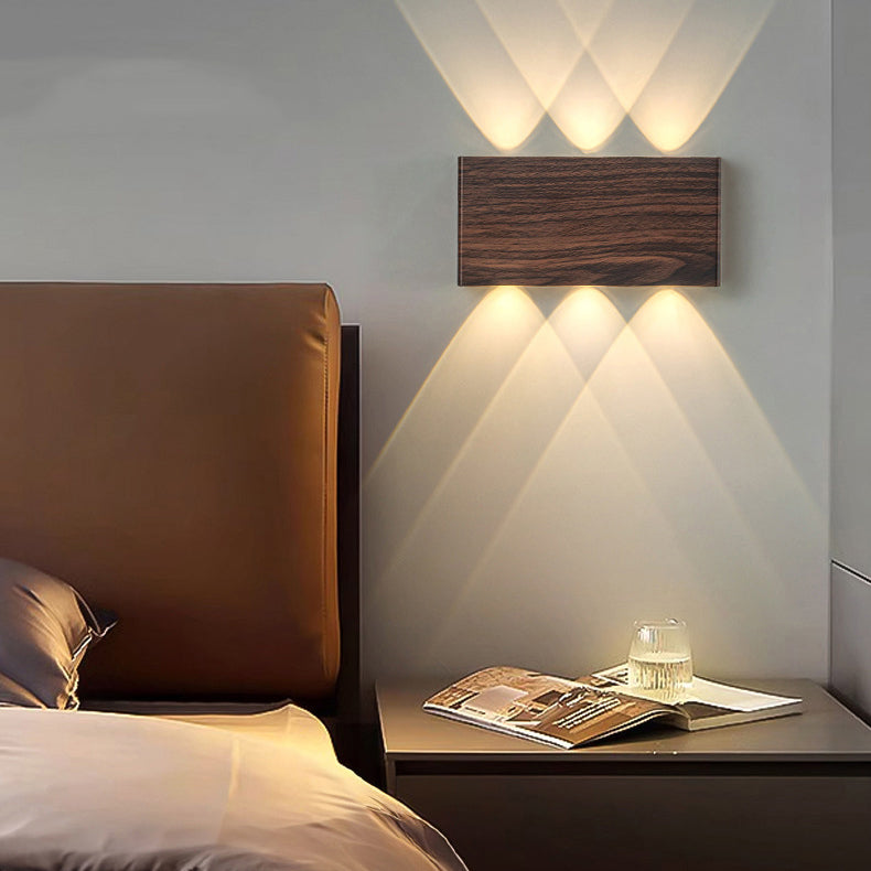 Rectangle Aluminum Iron Bedroom Wall Lamp