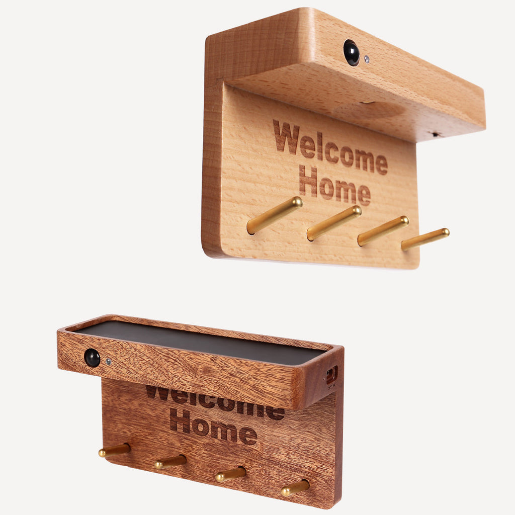 Solid Wood Plastic Rectangle Wall Lamp