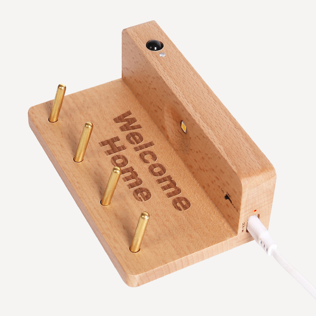 Solid Wood Plastic Rectangle Wall Lamp