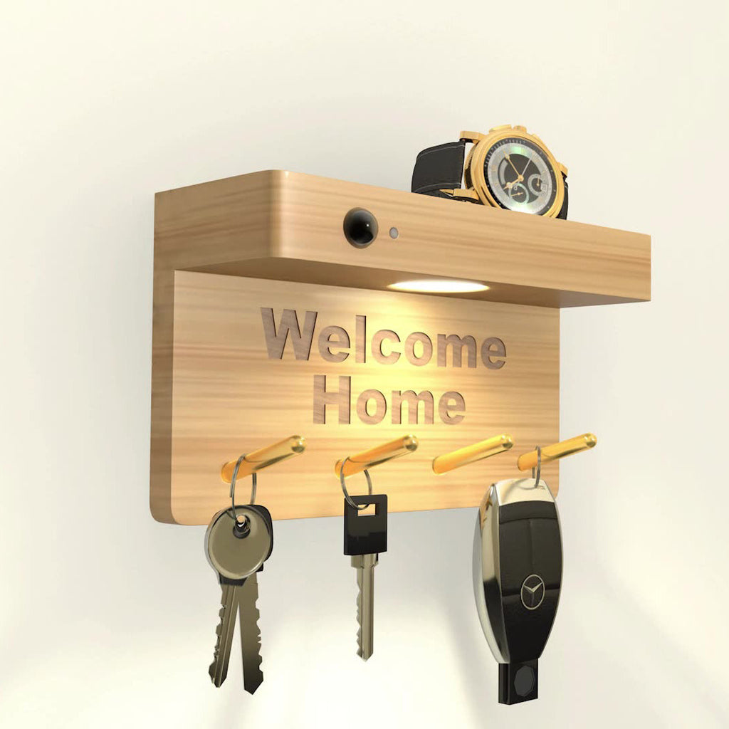 Solid Wood Plastic Rectangle Wall Lamp