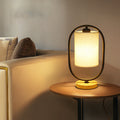 Cylinder Solid Wood Fabric Table Lamp