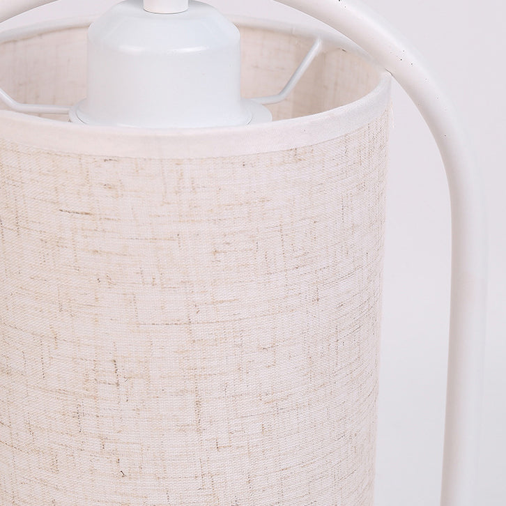 Cylinder Solid Wood Fabric Table Lamp
