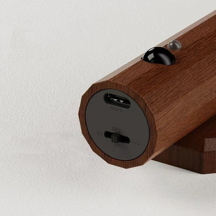 Hexagonal Cylinder Solid Wood Wall Lamp
