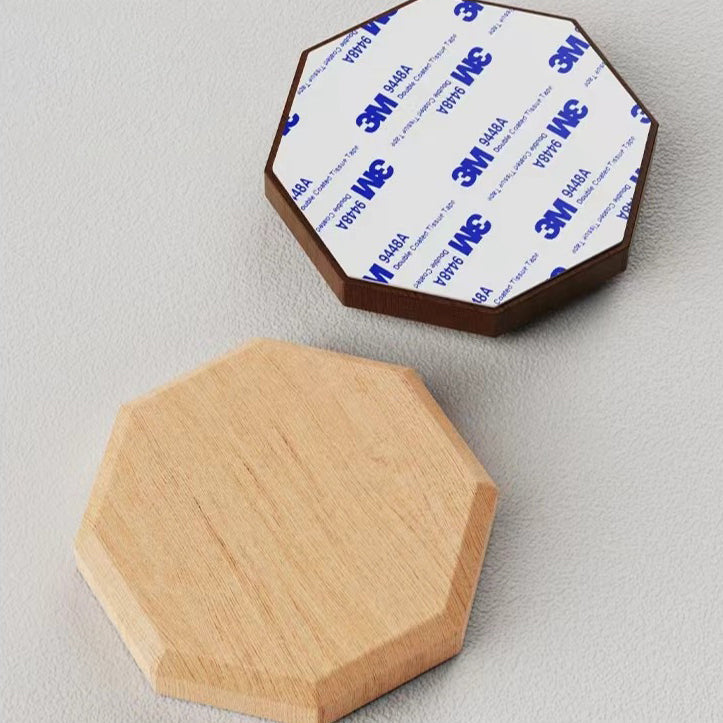 Hexagonal Cylinder Solid Wood Wall Lamp