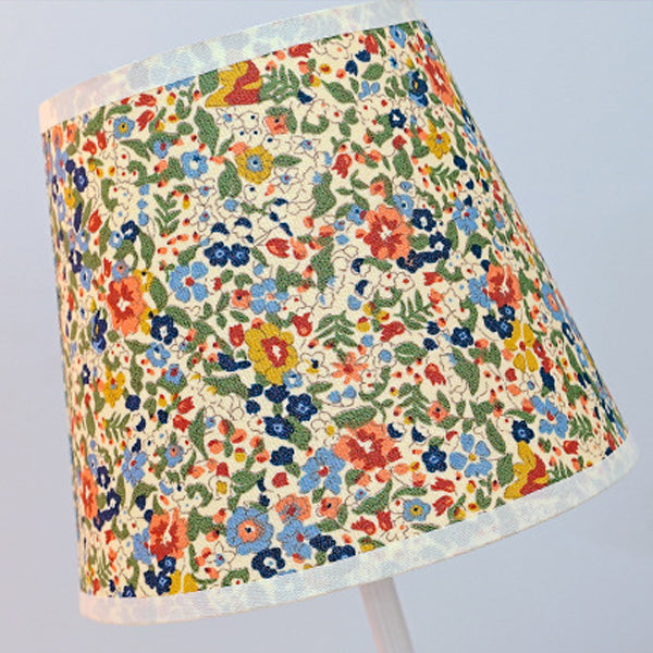 Trapezoidal Solid Wood Fabric Table Lamp