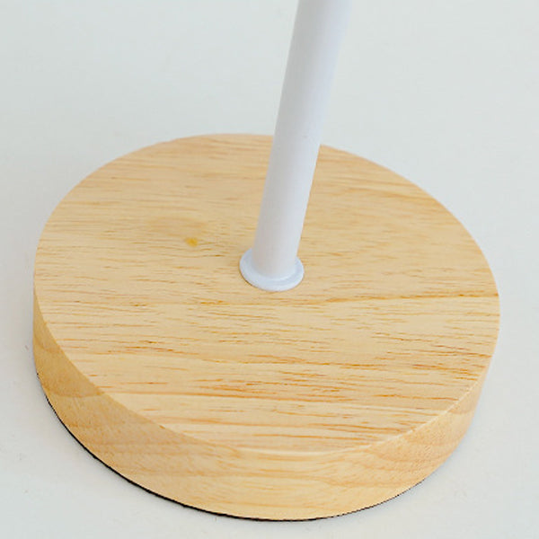 Trapezoidal Solid Wood Fabric Table Lamp