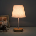 Trapezoidal Solid Wood Fabric Table Lamp