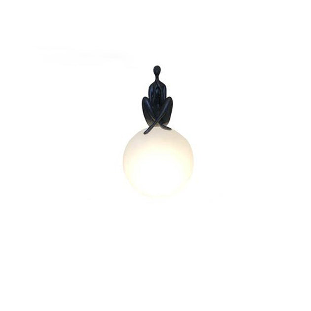 Person Embracing Sitting Ball Table Lamp